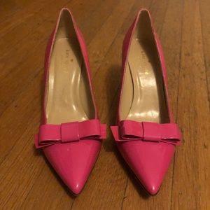 Kate Spade Hot Pink Kitten Heels